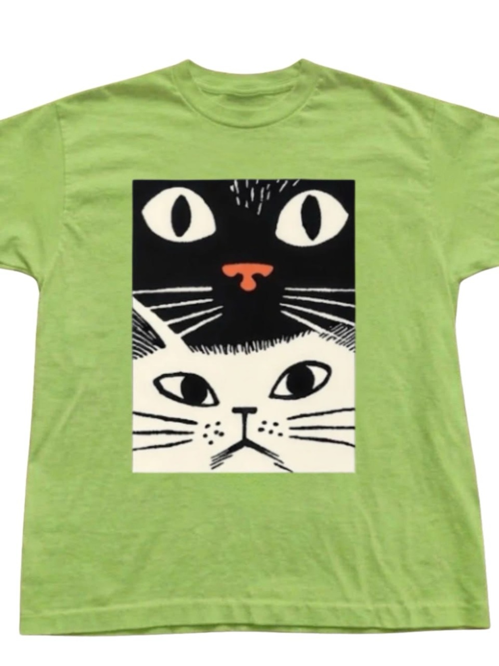 Gildan Kiwi Green Cat Stack Graphic Tee